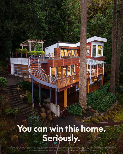 No, you’re not dreaming, but this could be your dream home. That you could really live in.

This fall, we gave away a $1M Prince Edward County home. And because there’s really not much more Canadians want than an affordable home — we’re doing it again. This time, it’s a $3M gem in Vancouver.

🏃Register by March 31 and get 5,000 instant entries. 
💸 Make an eligible account transfer and earn one additional entry for every dollar you bring over.
🎯 Oh, and you’ll get up to a 3% match on that money, too. 

It's The (Un)real Deal: https://t.co/mm0bk3EHnM

No purchase necessary. T&Cs apply.