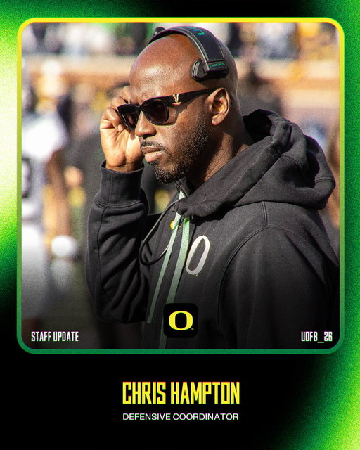 2026 Coaching Staff Update 🦆

@CoachDanLanning has announced the promotions of @Coach_CHampton to Defensive Coordinator and @DrewMehringer to Offensive Coordinator.

📝 https://t.co/irMf7wwkWq

#GoDucks 