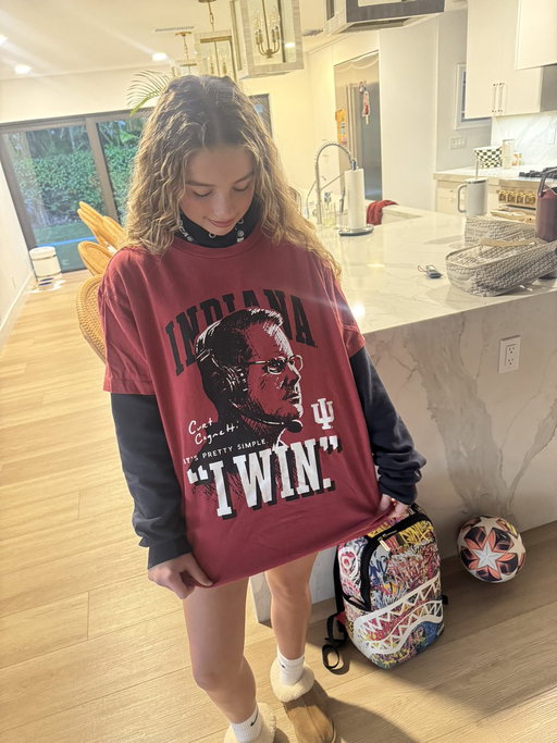My daughter’s school is allowing them to wear Canes gear today. She asked if I had anything she could wear so I gave her this shirt. She said “I don’t think I’m allowed. What if I get into trouble?” I told her I don’t care if you get expelled you are wearing what I give you!! 
