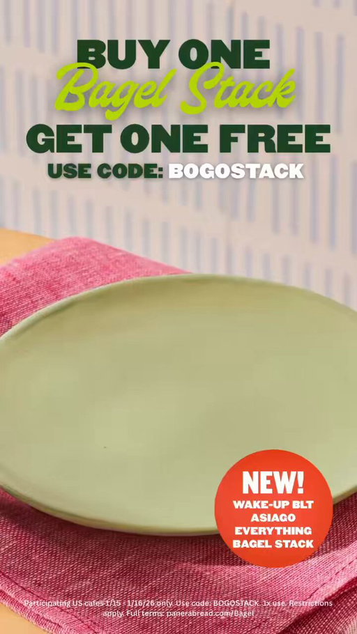 EXTENDED! Buy One Get One FREE breakfast and lunch Stacks today! Use code BOGOSTACK 