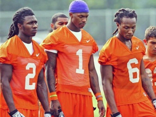 (2012) Sammy Watkins, Martavis Bryant, and DeAndre Hopkins at Clemson.

SHEESH. 