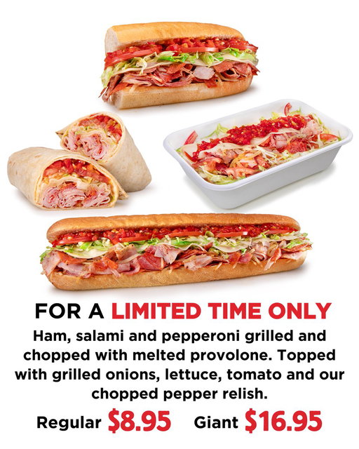 🔥TURN UP THE HEAT WITH OUR NEW HOT ITALIAN 🔥Grilled to perfection, stacked with bold Italian flavor, and served hot the way it should be. Order now for a limited time! 