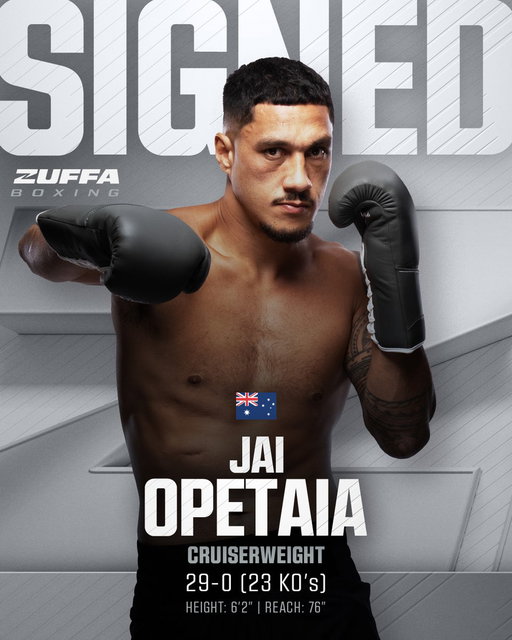 Welcome to the Zuffa Boxing family! 🥊

🇦🇺 @JaiOpetaia1 is officially inked! 