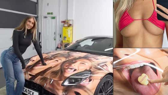 WATCH: Lily Phillips Breaks Down Her Orgy Beef With Bonnie Blue And Shows Off Her New Aston Martin Wrapped With 200 Pictures Of Her Face https://s.barstool.link/c/article-3561052 