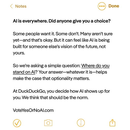 The public vote on AI is officially live. Where do you stand?

Go to http://voteyesornoai.com/ 
