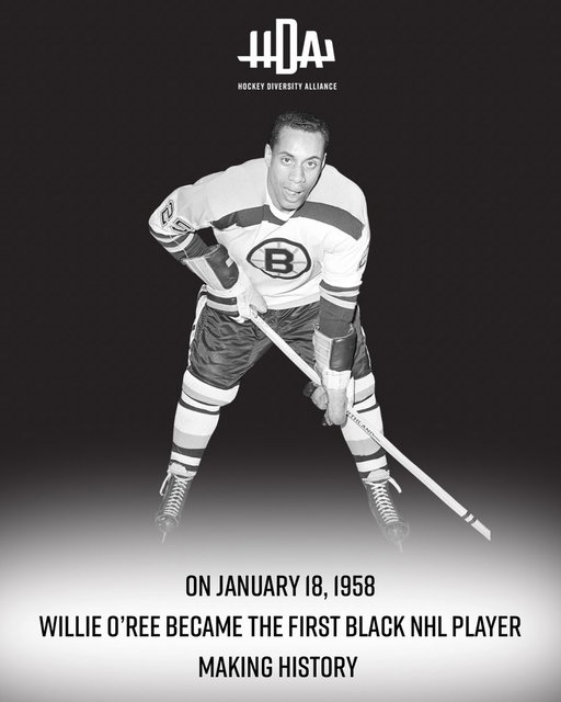 Yesterday marked 68 years since Willie O’Ree made history as the first Black player in the NHL 🏒

We honour his legacy by continuing to push for inclusion, access, and opportunity in hockey — on and off the ice.
🖤✊🏾 
