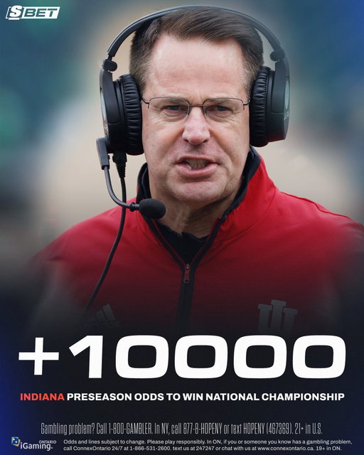 Indiana's Natty odds before the season started... WOW. 🤯 