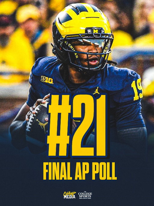 The Wolverines close the season Number 21 in the final AP Poll 💪〽️ 