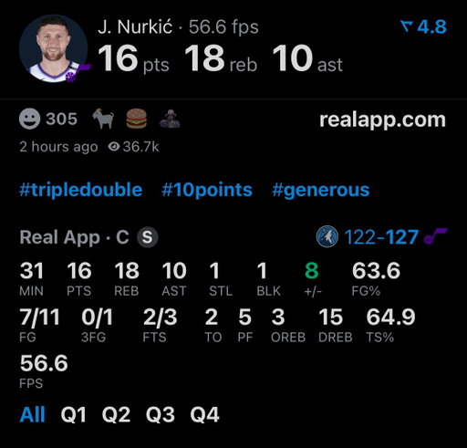 The most hilarious statline all season 