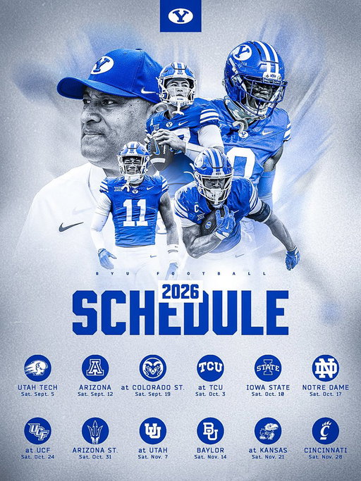 THE 2026 BYU FOOTBALL SCHEDULE 