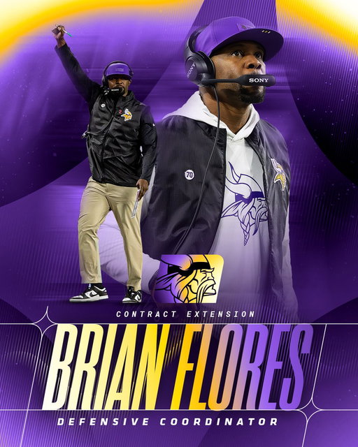FLO!!!

The #Vikings have signed Defensive Coordinator Brian Flores to a contract extension. 

📰: https://t.co/vQOhYZmNq6 