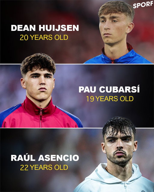 Spain are possibly looking at one of the strongest centre back pairings for the next decade plus! 😳

⚪️ Dean Huijsen
🔴 Pau Cubarsí
⚪️ Raúl Asencio

Who gets the spots? 🧱👇 