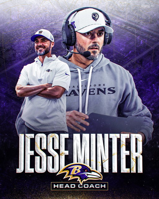 Your next coach of the Baltimore Ravens.

We have agreed to terms with Jesse Minter to be our head coach! 