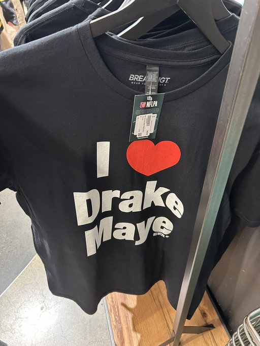 TD Garden is selling “I ❤️ Drake Maye” shirts in the pro shop @drakemayeloverr 