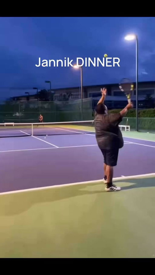 Jannik Sinner when it’s more than 96 degrees outside 
