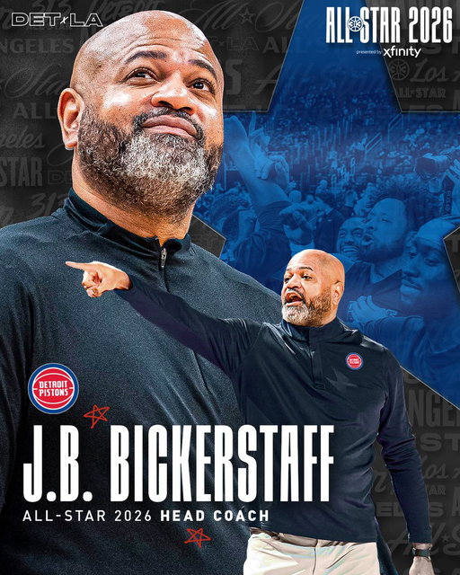 J.B. Bickerstaff will officially be a head coach for the 2026 NBA All-Star Game! ⭐️ 