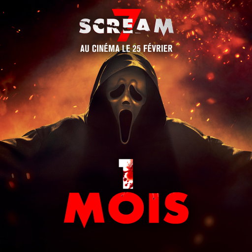 Dans 1️⃣ mois, il est de retour. #Scream7 au cinéma le 25 février 2026. 