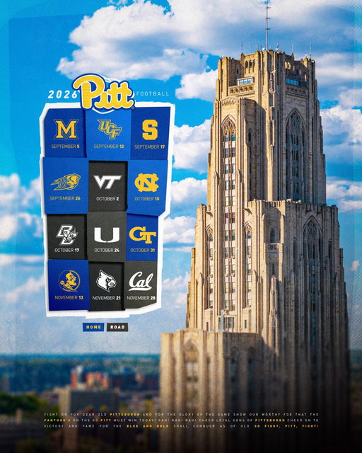 The 2026 Pitt Football Schedule 🔵🟡 