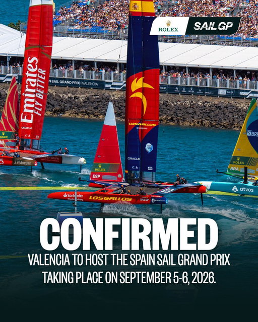 Vamos Valencia! 🇪🇸

#SailGP is excited to confirm Valencia will be the host of the Spain Sail Grand Prix  September 5/6 2026 📆 