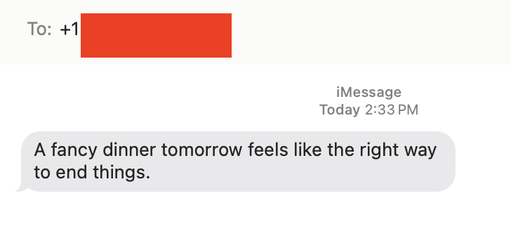 there is an intimacy to these spam texts that I'm not really loving 