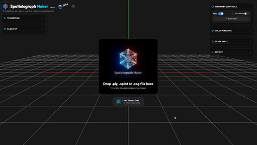 3D Gaussian Splattingを読み込んでガラスケースに入れたりカラーグレーディングした上でエクスポート出来るwebアプリ「Spatialograph Maker」を作ったので公開します。空間をどう切り取ると作品としていい感じになるだろうか、とか模索したりできます。#GaussianSplatting   https://t.co/XQ0D8TwJla 