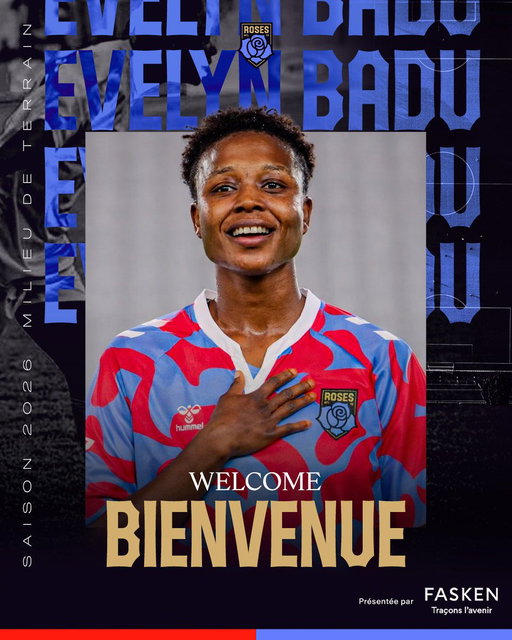 Elle a marqué partout où elle est passée.
En Afrique. En Europe. Pour le Ghana. 🇬🇭
Maintenant, elle marque pour les Roses. Bienvenue, Evelyn Badu. 🌹

Decorated. History-maker. Unstoppable.
Welcome to Montréal, Evelyn Badu. 🌹 

✍️ https://bit.ly/4q6s3gj | Fasken
#AllezLesRoses #GoRoses