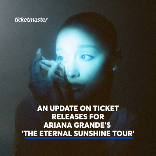 An update on ticket releases for Ariana Grande’s ‘The Eternal Sunshine Tour’ 

Last October, we worked with the tour to cancel a portion of tickets that had been identified as violating our ticket purchase terms. Our focus is ensuring those tickets are reissued directly to fans, through a request process coming in February. 

Stay tuned for more details!