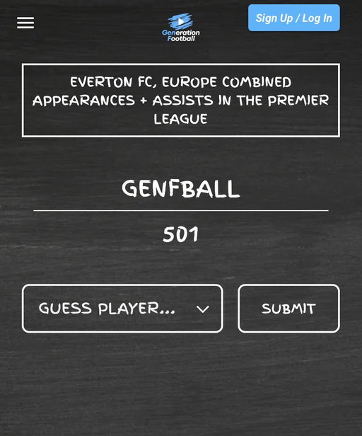 Can you get a 4 darter in today’s question ? 

Follow the link &amp; let us know !

https://www.generationfootball.co.uk/ 