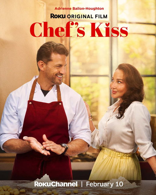 Ciao bella! This Valentine's Day, Adrienne Bailon and Tim Robards star in Chef's Kiss. Stream free on February 10! 