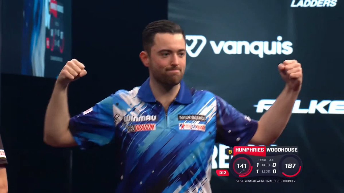 HUMPHRIES NAILS THE NINE! 9️⃣

LUKE HUMPHRIES PRODUCES PERFECTION IN MILTON KEYNES!

Sensational from the reigning Masters champion! 👏

#WinmauWorldMasters | R2 