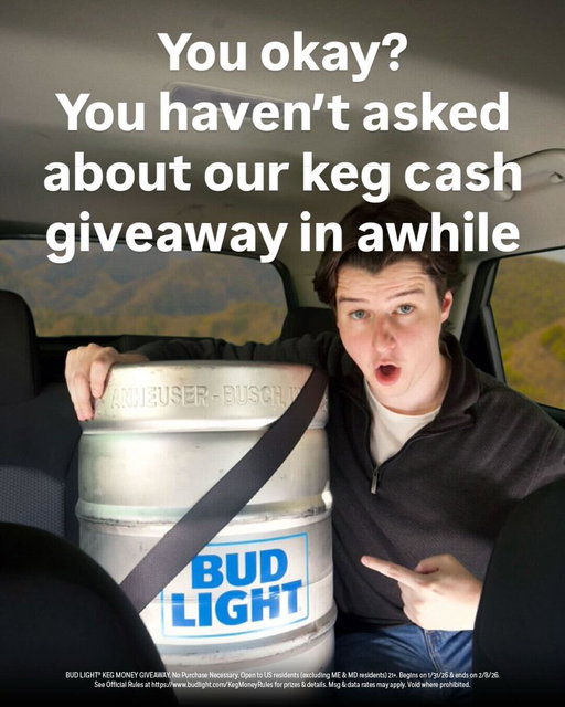 Which is funny cause we’re doing one just in time for #SBLX. Comment #BudLightKegCash &amp; #Sweepstakes for a chance to win keg money just in time for your Super Bowl party 