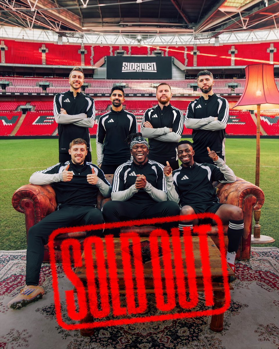 We are honestly blown away every time by your support. 

For this match, for the shows we make and for the videos you watch every week. 

The 2026 Sidemen charity match is now sold out, and even quicker than last year! 

Thank you for being a part of this community 💙 