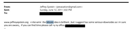 JUST IN: Jeffrey Epstein knew about Bitcoin as early as 2011 