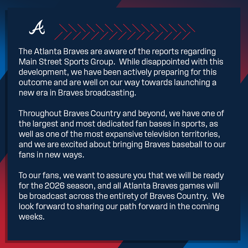 Statement from the Atlanta Braves: 
