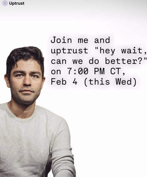 Looking forward to an amazing talk with my buddy @jordanthink this Wednesday.  Check it out here http://uptrusting.com/hey-wait 