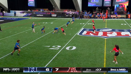 The pass is batted down and the AFC wins it! 