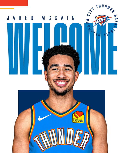 Welcome to OKC, @J_mccain_24 ⚡️ 