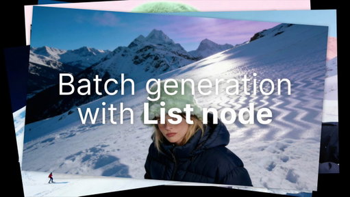 Generate variations at scale in minutes

List Nodes let you:
→ Generate hundreds of outputs from one visual
→ Localize campaigns across markets instantly
→ Bulk processing without losing your mind

Your workflow just became a production line

Available on Freepik Spaces now 