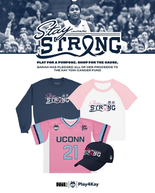 Introducing the Sarah Strong x #PlayForKay Collection

Sarah is donating all her proceeds from the sales of these products directly to the @KayYowFund!  

Shop: https://t.co/82oXmlu0Eh 