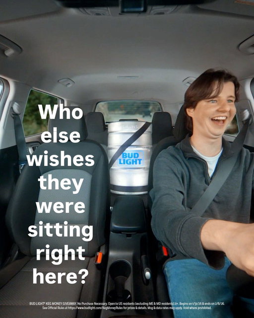 You might not be able to ride with Kev, but you could win cash for his keg. Comment #BudLightKegCash &amp; #Sweepstakes for a chance to win just in time for #SBLX 