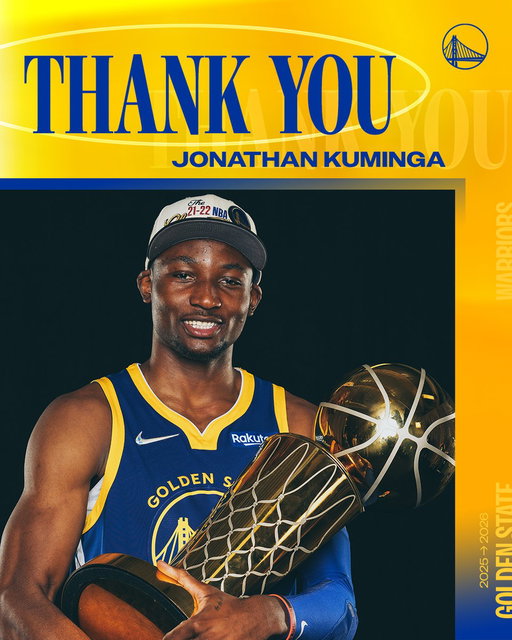 Forever an NBA champion in The Bay.

Thank you, JK. 