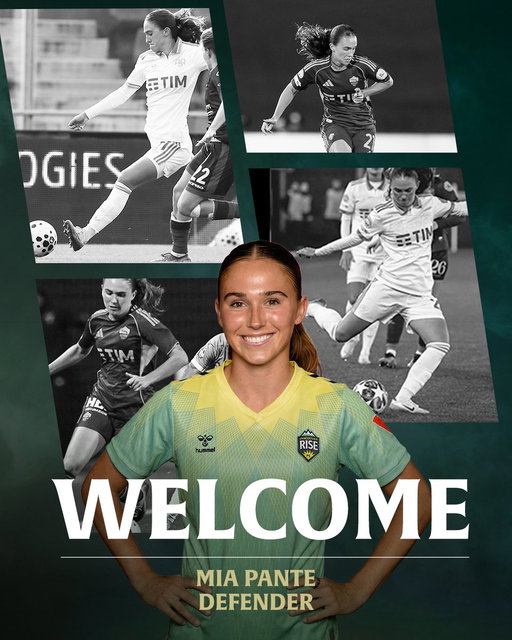 Welcome home, Mia Pante 👋

Mia joins Rise FC on a season-long loan from AS Roma after 15 appearances, 2 assists and 5 Champions League matches. A Canada youth international &amp; Whitecaps Girls Elite grad, she played every match at the FIFA U20 World Cup 🔗 http://bit.ly/3O9pNHI 