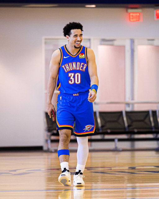 First look at @J_mccain_24 in Thunder threads 🧵😮‍💨 