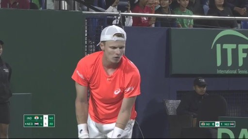 Just look at what it means 😍🇮🇳

The moment Suresh Dhakshineswar beat Jesper de Jong to pull India level at 1-1 against the Netherlands.

#DavisCup @AITA__Tennis 