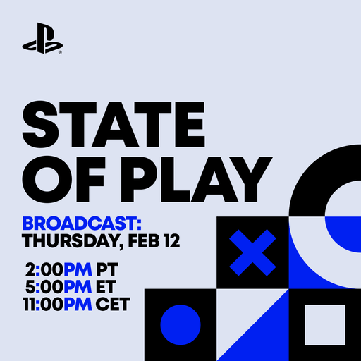 A new State of Play airs February 12.

Tune in for 60+ minutes of news, gameplay updates, and announcements from game studios across the globe: https://t.co/wz6dklBvoa 