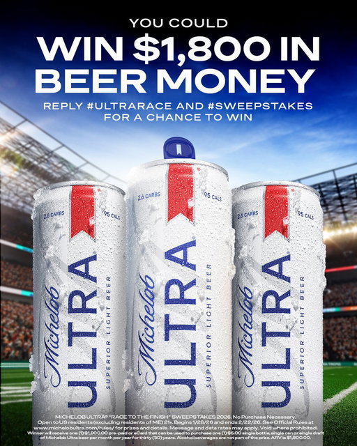 The big game might be over, but our sweepstakes isn't.

Comment for your chance to win $1,800 in beer money 🍺 