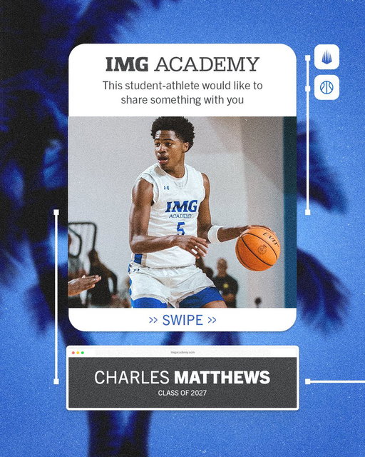 Say hi to Charles 👋🏽🏀 During Black History Month, Charles Matthews shares what it means to stay unapologetically yourself while putting in the work on and off the court at IMG Academy🌟 
