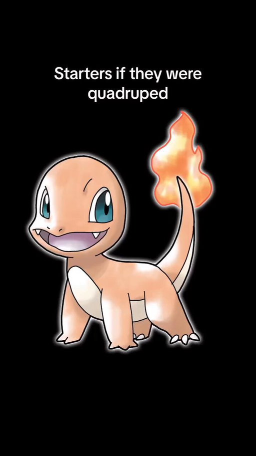 Pokemon Starters if they were walking on all fours🥰😍 