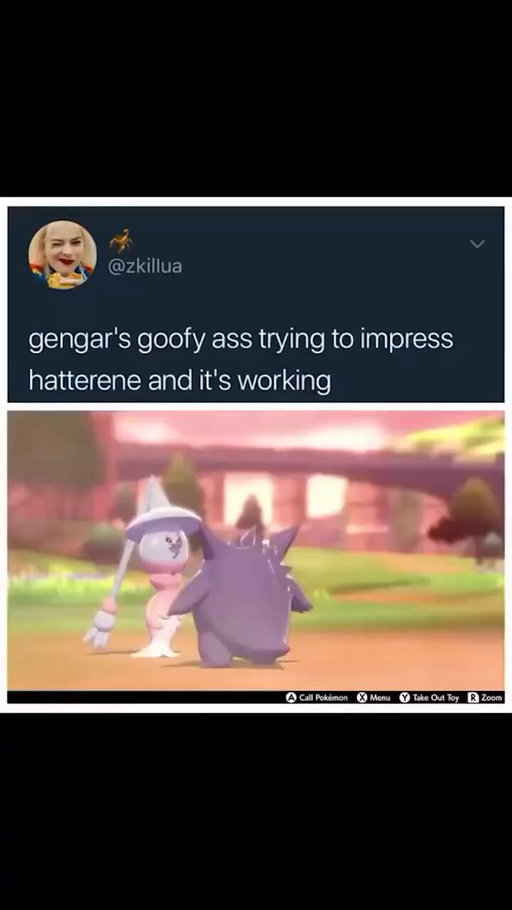 Gengar trying to impress Hatterene🤣🔥 