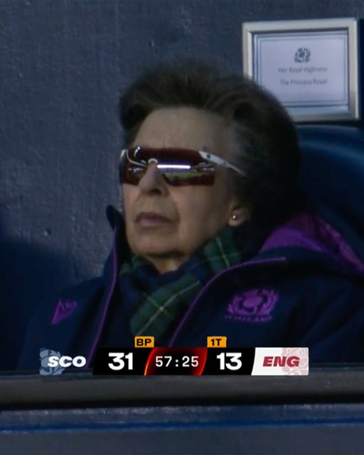 Are you sitting comfortably? Princess Anne is! 🏴󠁧󠁢󠁳󠁣󠁴󠁿 